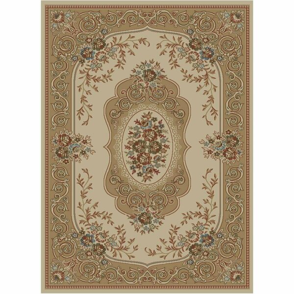 Sleep Ez 5 ft. 3 in. x 7 ft. 7 in. Home Town Lyon Area Rug - Ivory SL3628283